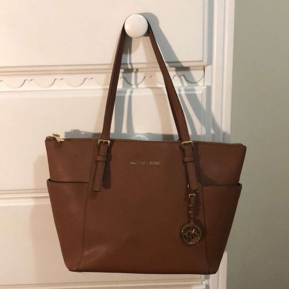 Michael Kors Brown Leather Tote Bag